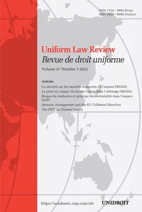  Uniform Law Review | Zeitschrift |  Sack Fachmedien