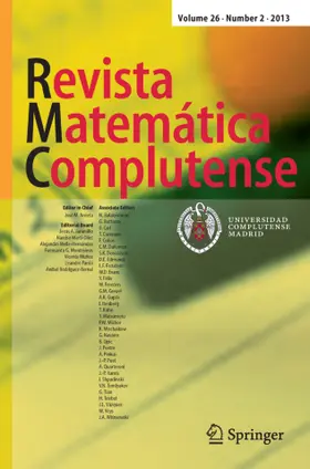  Revista Matemática Complutense | Zeitschrift |  Sack Fachmedien