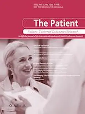 Editor: Christopher I. Carswell |  The Patient - Patient-Centered Outcomes Research | Zeitschrift |  Sack Fachmedien