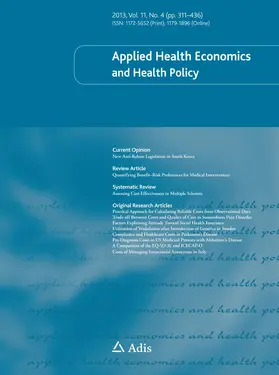 Applied Health Economics and Health Policy | Adis | Zeitschrift | sack.de