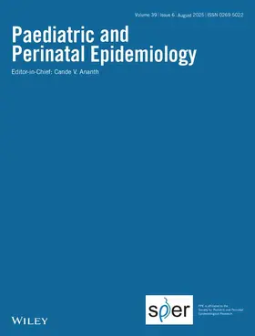  Paediatric and Perinatal Epidemiology | Zeitschrift |  Sack Fachmedien