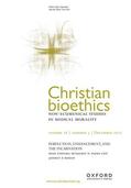  Christian bioethics: Non-Ecumenical Studies in Medical Morality | Zeitschrift |  Sack Fachmedien