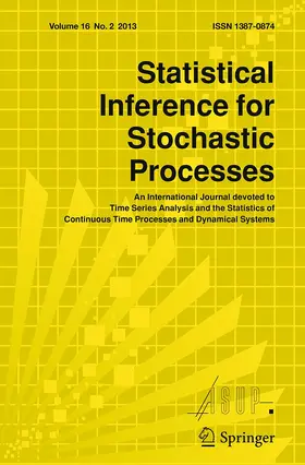  Statistical Inference for Stochastic Processes | Zeitschrift |  Sack Fachmedien