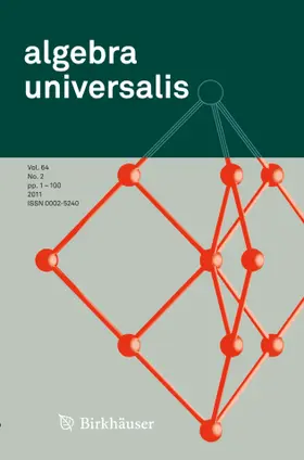  Algebra universalis | Zeitschrift |  Sack Fachmedien