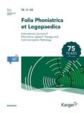  Folia Phoniatrica et Logopaedica | Zeitschrift |  Sack Fachmedien