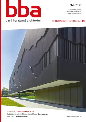  bba bau beratung architektur | Zeitschrift |  Sack Fachmedien