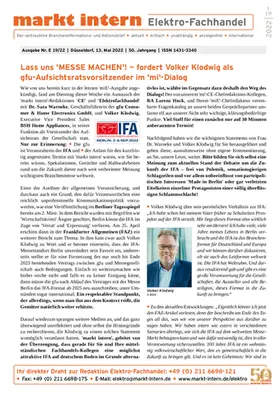 markt intern Elektro-Fachhandel | Zeitschrift |  Sack Fachmedien