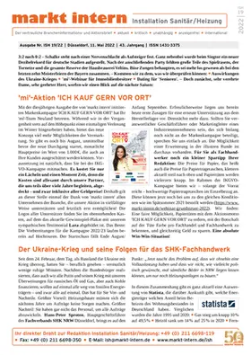  markt intern Installation Sanitär/Heizung | Zeitschrift |  Sack Fachmedien