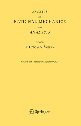 Editors: J. Ball / R.D. James |  Archive for Rational Mechanics and Analysis | Zeitschrift |  Sack Fachmedien