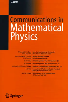 Communications in Mathematical Physics | Springer | Zeitschrift | www.sack.de