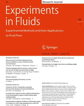 Editor-in-Chief: E.K. Longmire / C. Tropea / J. Westerweel |  Experiments in Fluids | Zeitschrift |  Sack Fachmedien