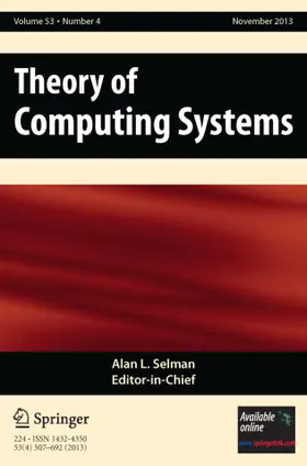 Theory of Computing Systems | Springer | Zeitschrift | www.sack.de