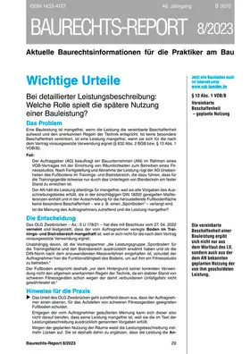  Baurechts-Report | Zeitschrift |  Sack Fachmedien