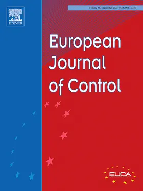 Editor-in-Chief: T. Parisini |  European Journal of Control | Zeitschrift |  Sack Fachmedien