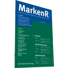  MarkenR - Markenrecht | Zeitschrift |  Sack Fachmedien