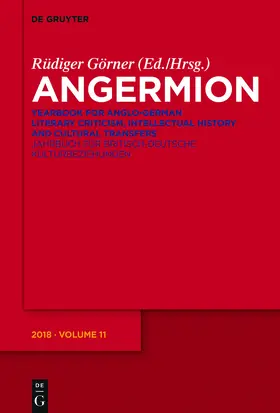 Hrsg. v. Görner, Rüdiger

Wissenschaftlicher Beirat: Adler, Jeremy / Bachleitner, Norbert / Burwick, Frederick / Chambers, Helen / Esterhammer, Angela / Pfau, Thomas / Richter, Sandra / Robertson, Ritchie / Vietta, Silvio |  Angermion | Zeitschrift |  Sack Fachmedien