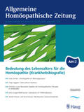  AHZ - Allgemeine Homöopathische Zeitung | Zeitschrift |  Sack Fachmedien
