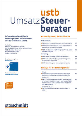 Umsatz-Steuerberater - UStB | Otto Schmidt | Zeitschrift | sack.de