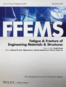 Fatigue & Fracture of Engineering Materials & Structures | Zeitschrift |  Sack Fachmedien