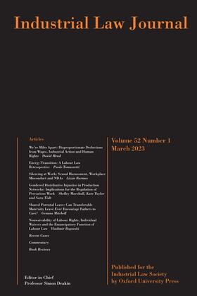  Industrial Law Journal | Zeitschrift |  Sack Fachmedien