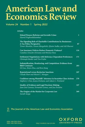 American Law and Economics Review | Oxford University Press | Zeitschrift | sack.de