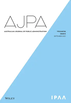  Australian Journal of Public Administration | Zeitschrift |  Sack Fachmedien