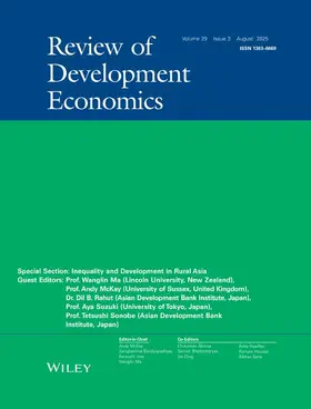 Review of Development Economics | John Wiley & Sons | Zeitschrift | www.sack.de