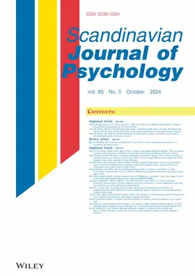 Scandinavian Journal of Psychology | John Wiley & Sons | Zeitschrift | sack.de