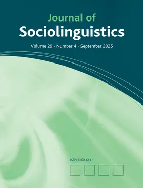  Journal of Sociolinguistics | Zeitschrift |  Sack Fachmedien