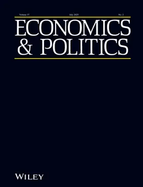 Economics & Politics | John Wiley & Sons | Zeitschrift | www.sack.de