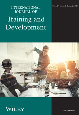 International Journal of Training and Development | John Wiley & Sons | Zeitschrift | sack.de