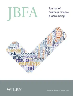  Journal of Business Finance & Accounting | Zeitschrift |  Sack Fachmedien