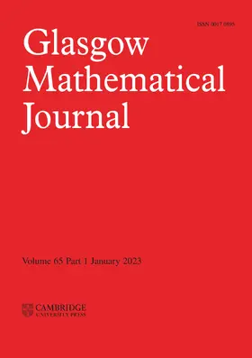 Glasgow Mathematical Journal | Zeitschrift |  Sack Fachmedien