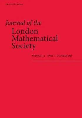  Journal of the London Mathematical Society | Zeitschrift |  Sack Fachmedien