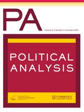  Political Analysis | Zeitschrift |  Sack Fachmedien