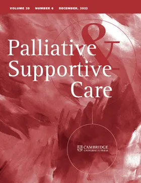 Palliative & Supportive Care | Cambridge University Press | Zeitschrift | sack.de