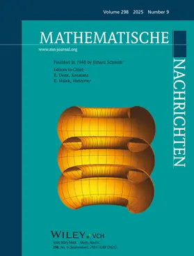 Mathematische Nachrichten - Mathematical News | Wiley-VCH | Zeitschrift | www.sack.de