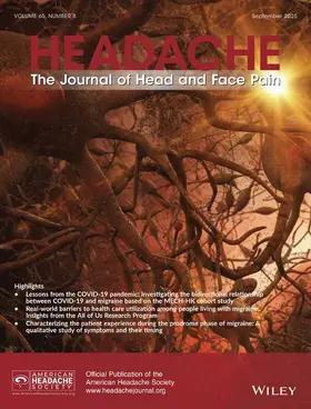  Headache: The Journal of Head and Face Pain | Zeitschrift |  Sack Fachmedien