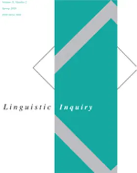  Linguistic Inquiry | Zeitschrift |  Sack Fachmedien