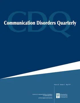  Communication Disorders Quarterly | Zeitschrift |  Sack Fachmedien