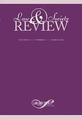  Law & Society Review | Zeitschrift |  Sack Fachmedien