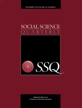  Social Science Quarterly | Zeitschrift |  Sack Fachmedien