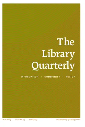 The Library Quarterly | Zeitschrift |  Sack Fachmedien