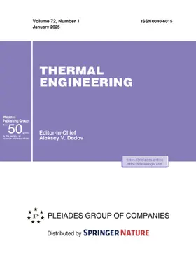 Editor-in-Chief: Aleksandr V. Klimenko |  Thermal Engineering | Zeitschrift |  Sack Fachmedien