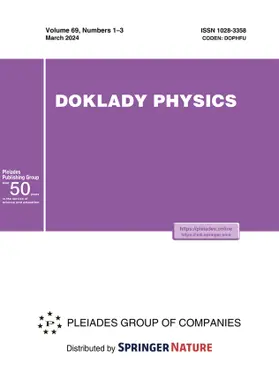 Editor-in-Chief: Vladimir E. Fortov |  Doklady Physics | Zeitschrift |  Sack Fachmedien