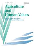 Editor-in-Chief: Harvey S. James Jr. |  Agriculture and Human Values | Zeitschrift |  Sack Fachmedien