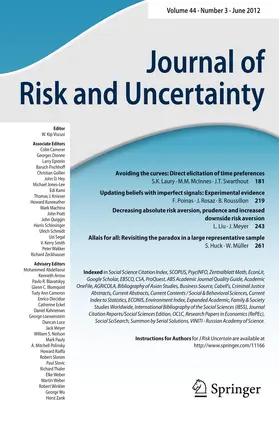 Journal of Risk and Uncertainty | Springer | Zeitschrift | sack.de