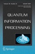 Editor-in-Chief: Yaakov S. Weinstein |  Quantum Information Processing | Zeitschrift |  Sack Fachmedien