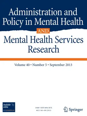 Administration and Policy in Mental Health and Mental Health Services Research | Springer | Zeitschrift | sack.de