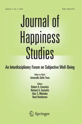 Editor-in-Chief: Antonella Delle Fave |  Journal of Happiness Studies | Zeitschrift |  Sack Fachmedien